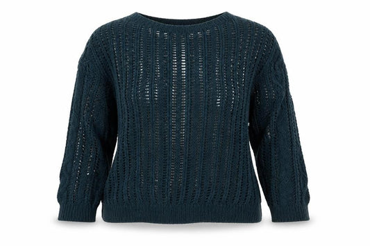 H&M Women's Green Pullover Jumper, Size S, Crew Neck