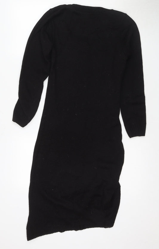 PrettyLittleThing Black Knit Women's Dress Medium