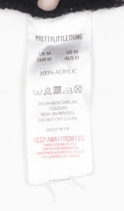 PrettyLittleThing Black Knit Women's Dress Medium