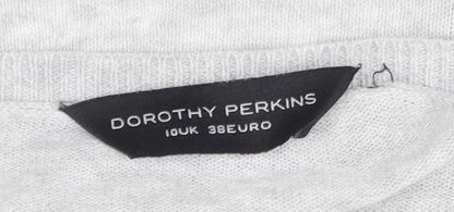 Womens UK Size UK 10 Dorothy Perkins Grey Cardigan Jumper