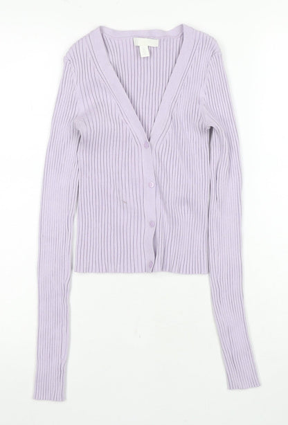 Womens UK Size M H&M Purple Cardigan Jumper