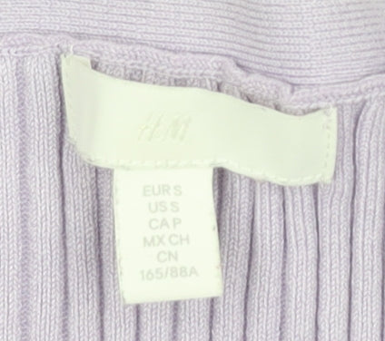 Womens UK Size M H&M Purple Cardigan Jumper
