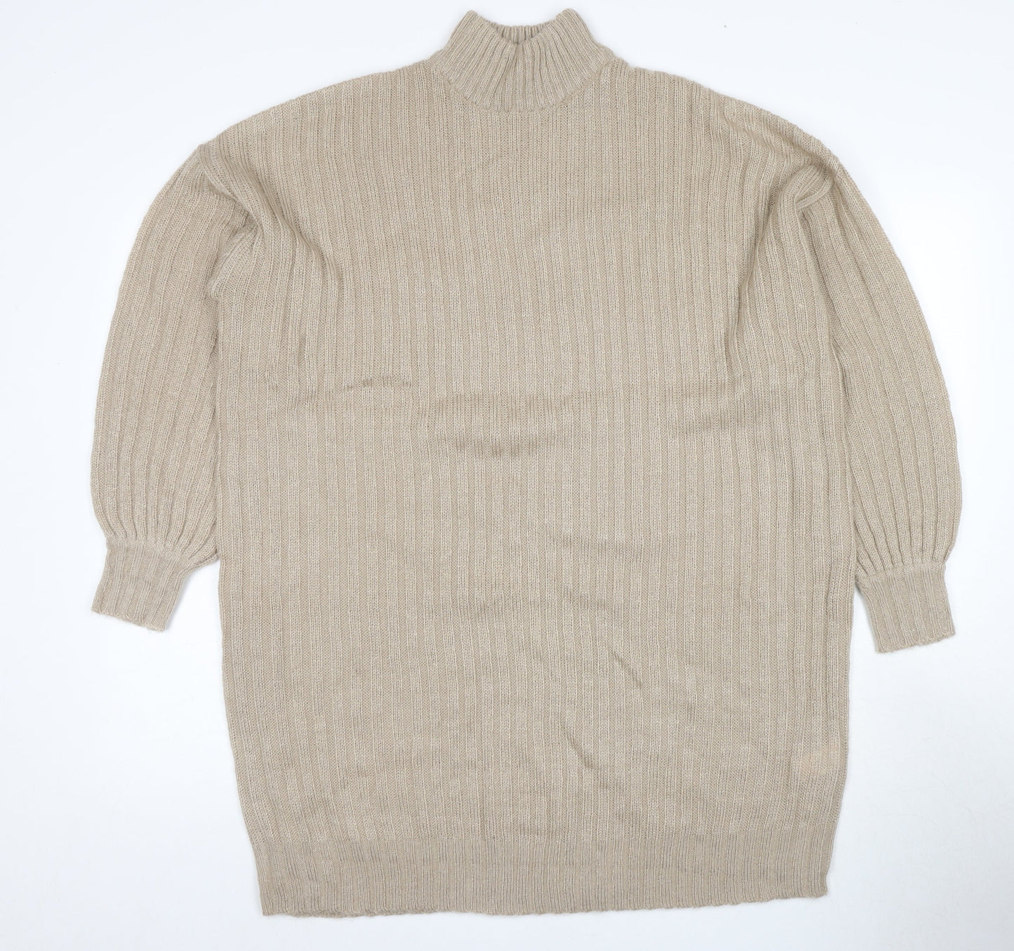 Womens UK Size S Nasty Gal Beige Pullover Jumper