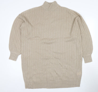 Womens UK Size S Nasty Gal Beige Pullover Jumper