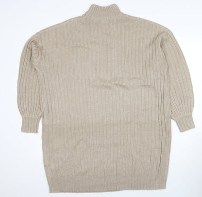 Womens UK Size S Nasty Gal Beige Pullover Jumper