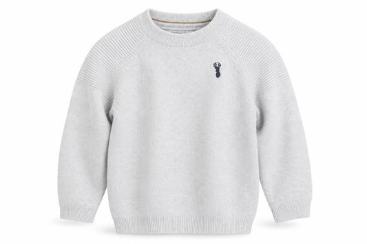 Next Boys Grey Cotton Pullover Jumper, Age 3 Years