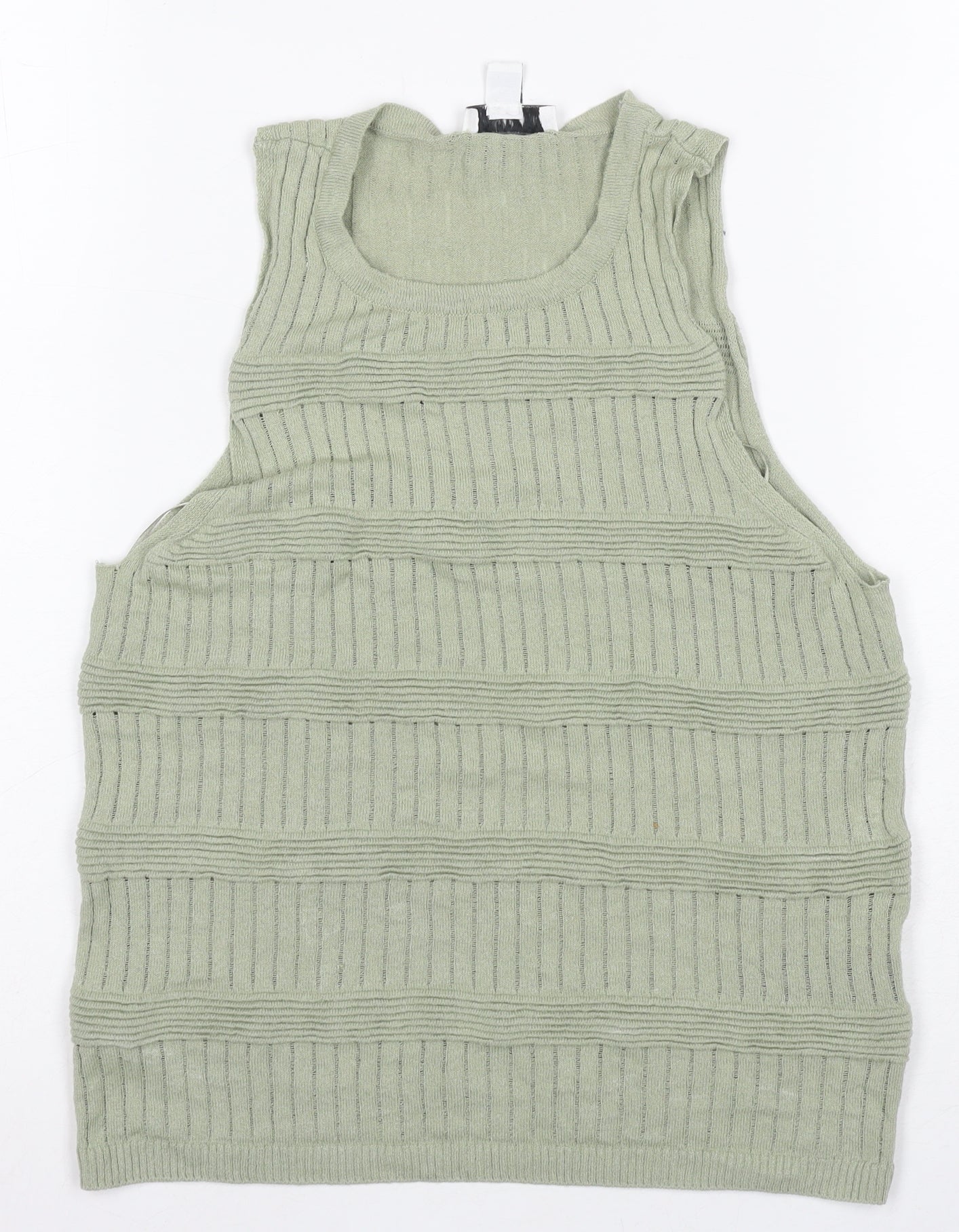Topshop Women's Green Camisole Medium Knit Tank