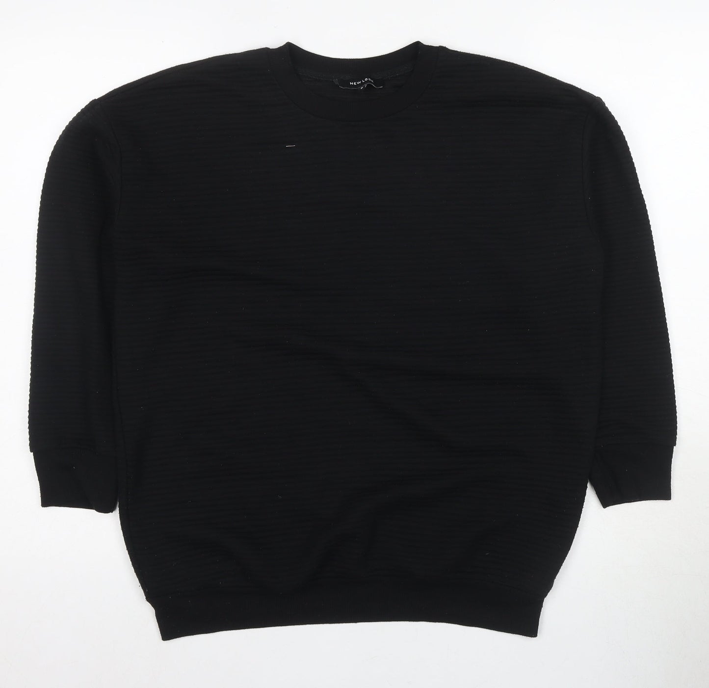 Womens UK Size 8 New Look Black Basic T-Shirt
