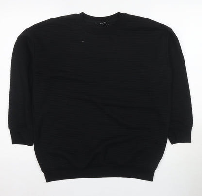 Womens UK Size 8 New Look Black Basic T-Shirt