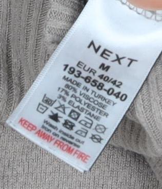 Next Men's Beige V-Neck Pullover Jumper, M, Casual