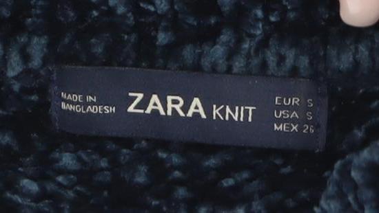 Womens UK Size 14 Zara Knit Blue Pullover Jumper