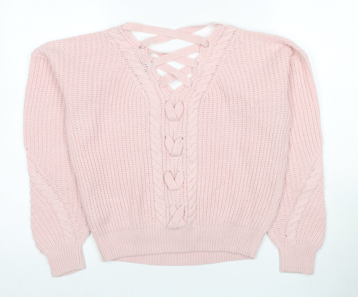 Womens UK Size 8 Miss Selfridge Pink Pullover Jumper