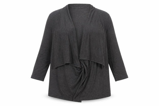 Per Una Women's Grey Wrap Blouse, Size 14, Cowl Neck