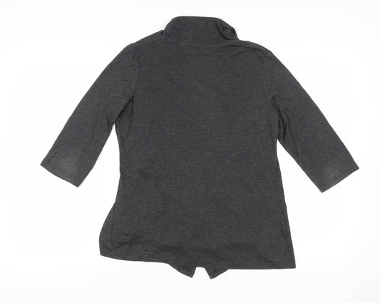 Per Una Women's Grey Wrap Blouse, Size 14, Cowl Neck