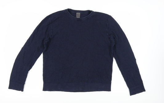 H&M Men's Blue Cable-Knit Pullover Jumper M