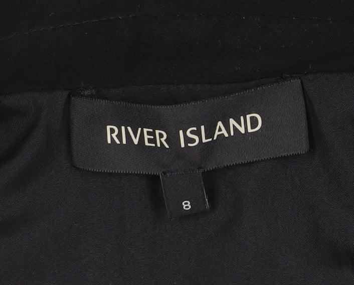 River Island Women's Black Beaded Jumpsuit Size 8