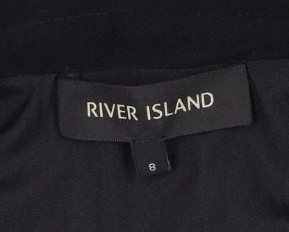 River Island Women's Black Beaded Jumpsuit Size 8
