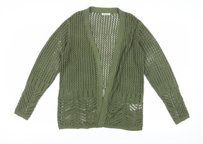 Womens UK Size S Damart Green Cardigan Jumper