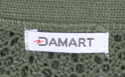 Womens UK Size S Damart Green Cardigan Jumper