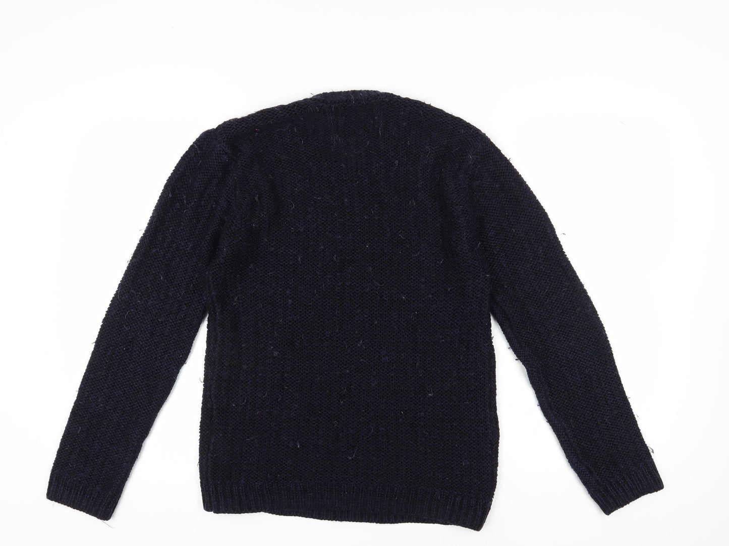 Topman Men's Black M Cable-Knit Wool Pullover