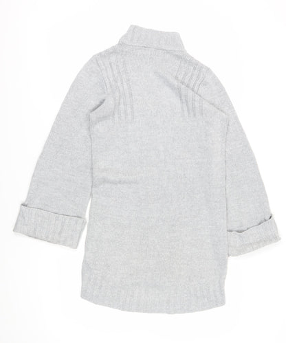 Miss Selfridge Women's Grey Jumper Dress, Size 6