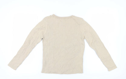 Womens UK Size 12 Marks and Spencer Beige Pullover Jumper