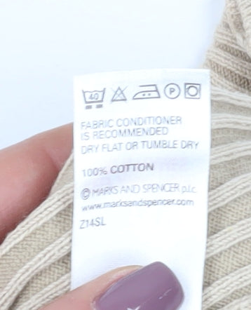 Womens UK Size 12 Marks and Spencer Beige Pullover Jumper