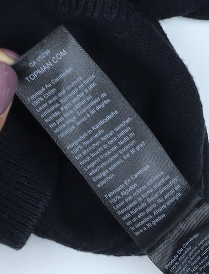 Topman Men's Black XS Full Zip Jumper