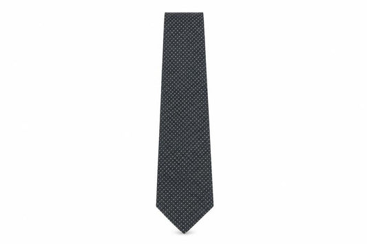 Harrods Men's Black Silk Polka Dot Tie