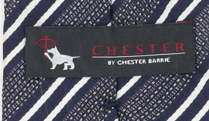 Chester Barrie Men's Blue Striped Silk Tie One Size