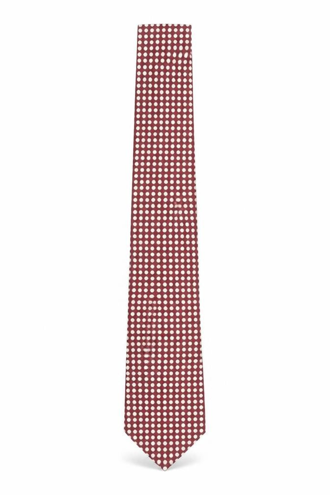 Mens Jacques Estier Red Polka Dot 100% Polyester  Tie