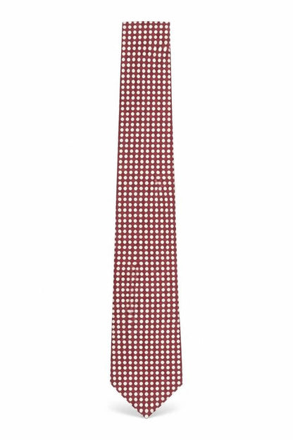 Mens Jacques Estier Red Polka Dot 100% Polyester  Tie