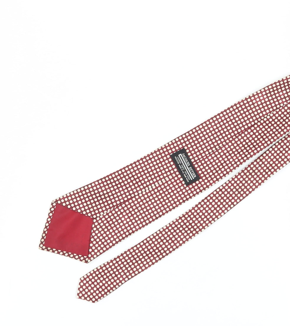 Jacques Estier Men's Red Polka Dot Tie
