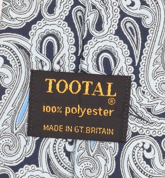 Tootal Men's Blue Paisley Polyester Vintage Tie