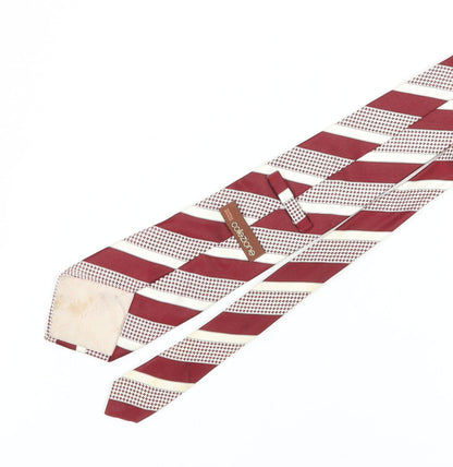 Marks and Spencer Men's Red Striped Silk Tie