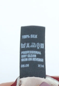 Marks and Spencer Men's Red Striped Silk Tie