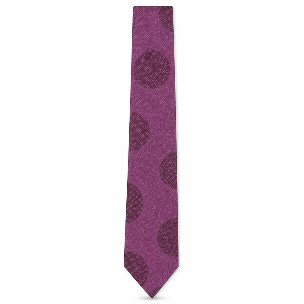 Mens DKNY Purple Polka Dot 100% Silk  Tie