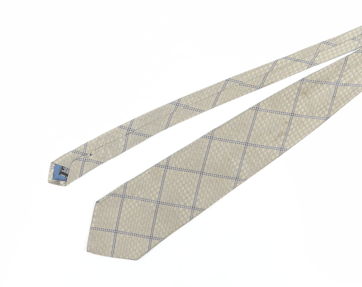 Mens Ciro Citterio Beige Geometric 100% Silk  Tie