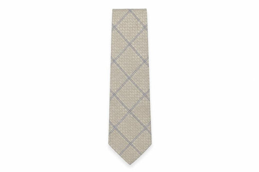 Mens Ciro Citterio Beige Geometric 100% Silk  Tie