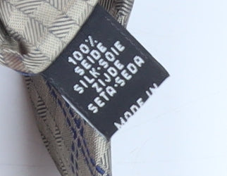 Mens Ciro Citterio Beige Geometric 100% Silk  Tie