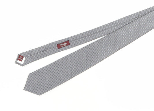 T.M.Lewin Grey Silk Houndstooth Men's Handmade Tie