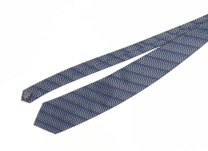 TieRack Men's Blue Geometric Slim Tie