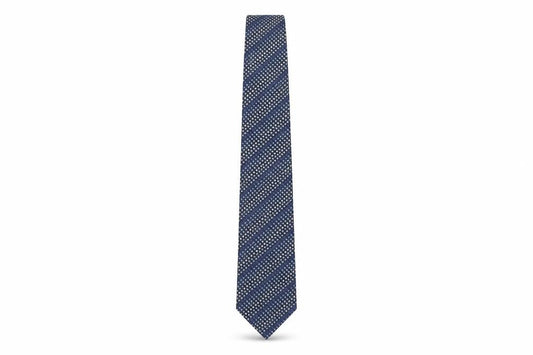 Mens TieRack Blue Geometric 100% Polyester Slim Tie