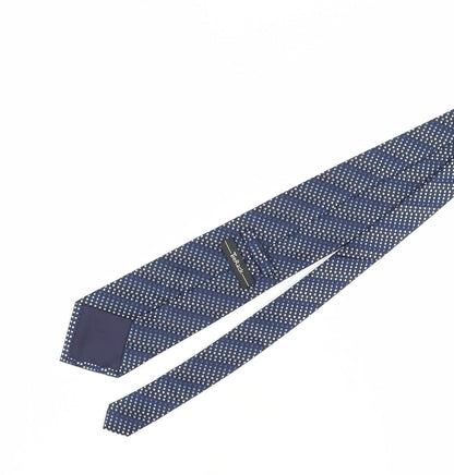 TieRack Men's Blue Geometric Slim Tie