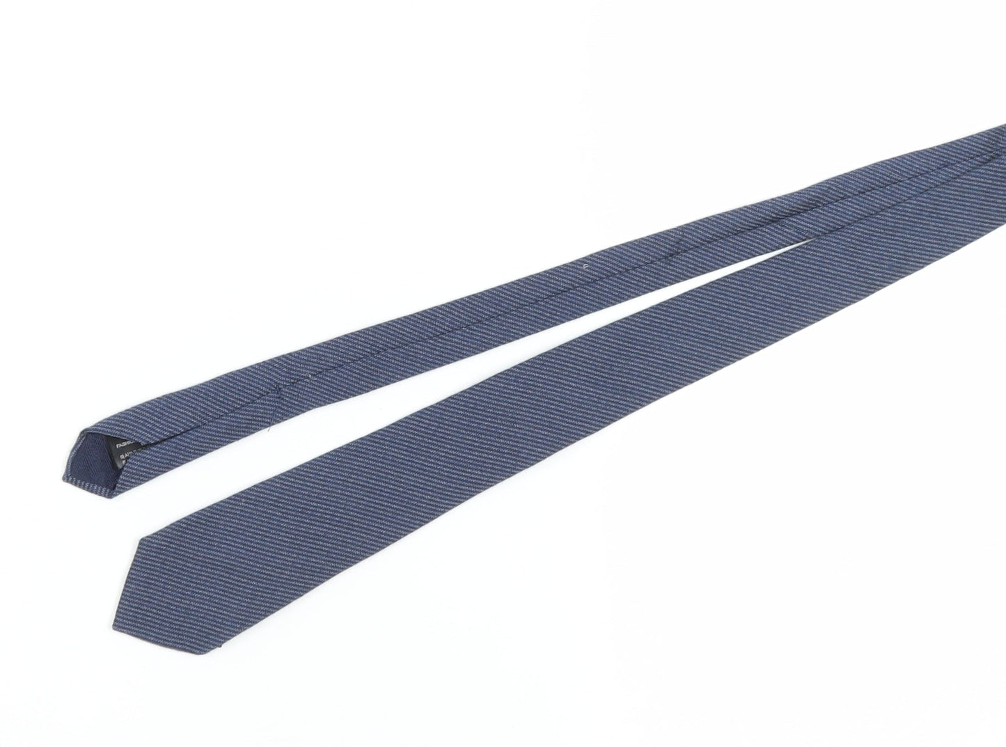 Massimo Dutti Men's Blue Striped Silk Blend Tie