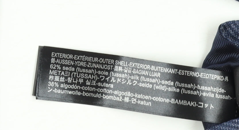 Massimo Dutti Men's Blue Striped Silk Blend Tie