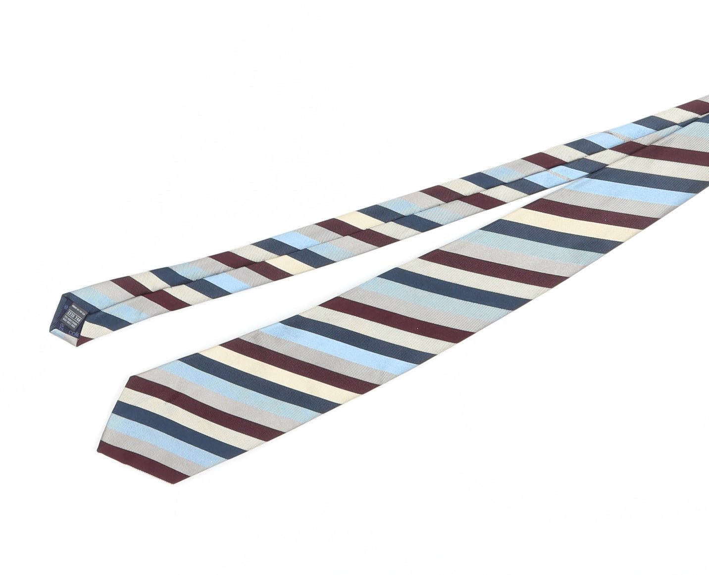 Marks & Spencer Men's Blue Striped Silk Tie