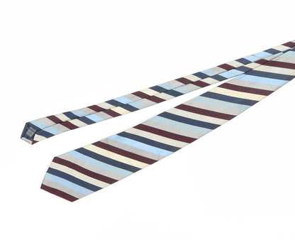 Marks & Spencer Men's Blue Striped Silk Tie