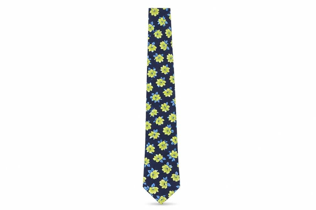 Mens Marks and Spencer Multicoloured Floral 100% Silk  Tie