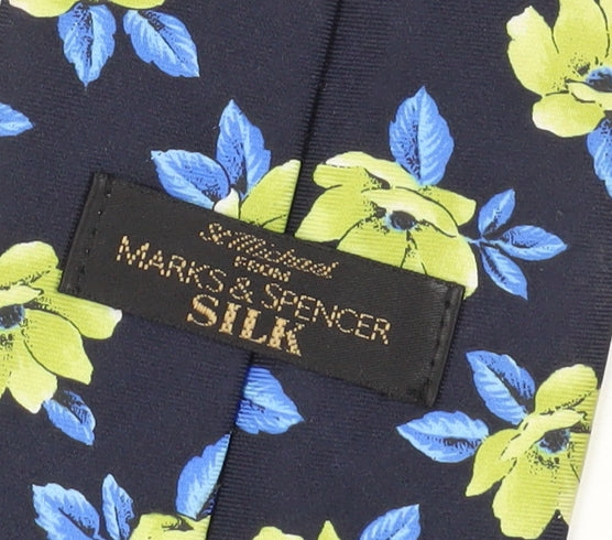Marks & Spencer Silk Floral Tie, Multicoloured, One Size
